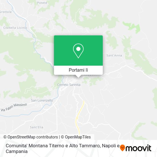 Mappa Comunita' Montana Titerno e Alto Tammaro