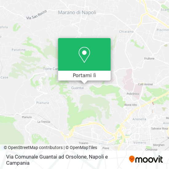 Mappa Via Comunale Guantai ad Orsolone
