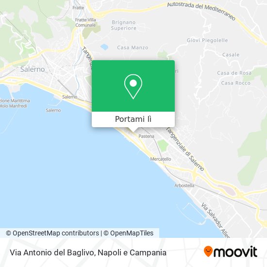Mappa Via Antonio del Baglivo