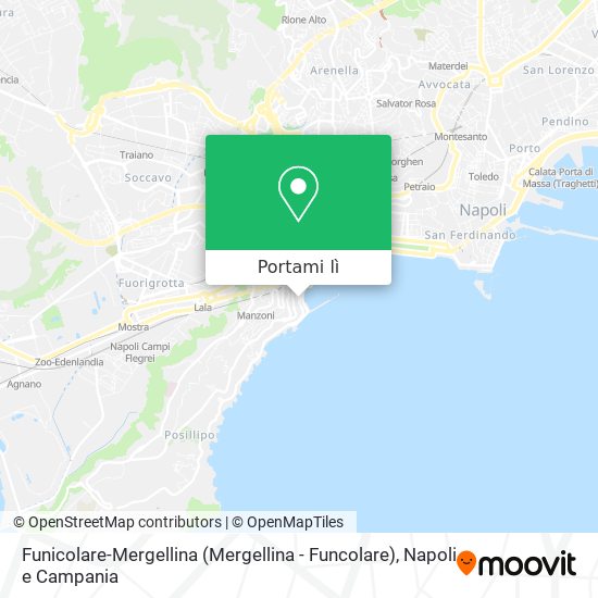 Mappa Funicolare-Mergellina (Mergellina - Funcolare)