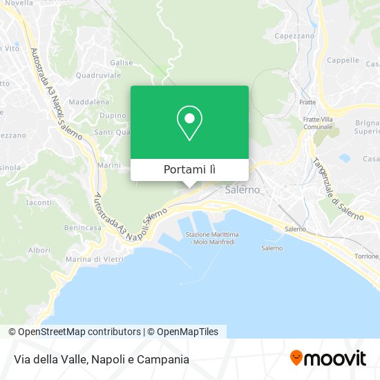 Mappa Via della Valle