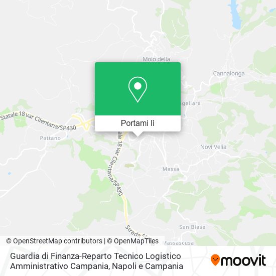 Mappa Guardia di Finanza-Reparto Tecnico Logistico Amministrativo Campania
