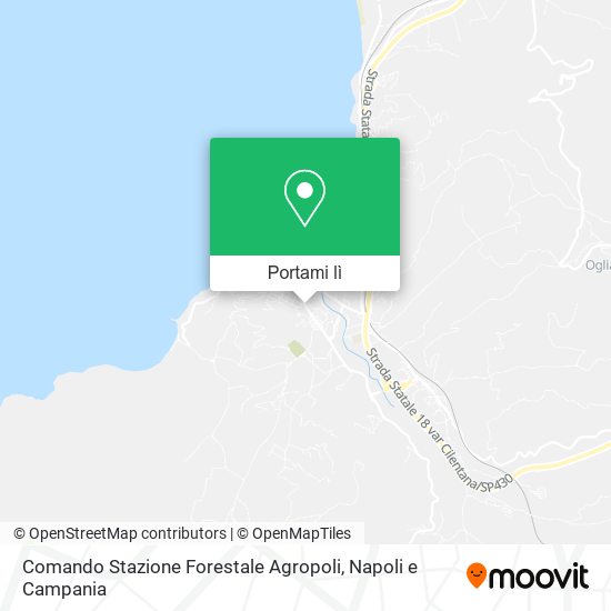 Mappa Comando Stazione Forestale Agropoli