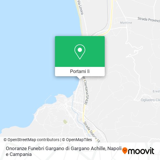 Mappa Onoranze Funebri Gargano di Gargano Achille