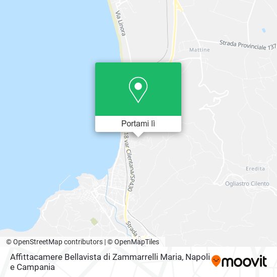 Mappa Affittacamere Bellavista di Zammarrelli Maria