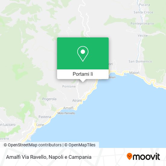 Mappa Amalfi Via Ravello