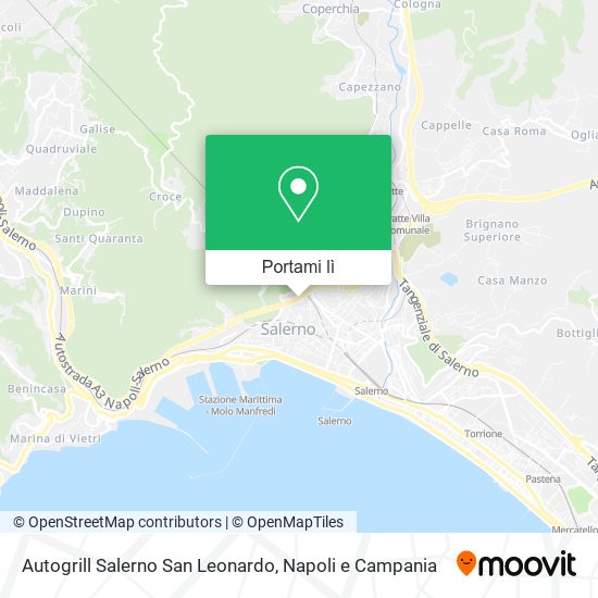 Mappa Autogrill Salerno San Leonardo