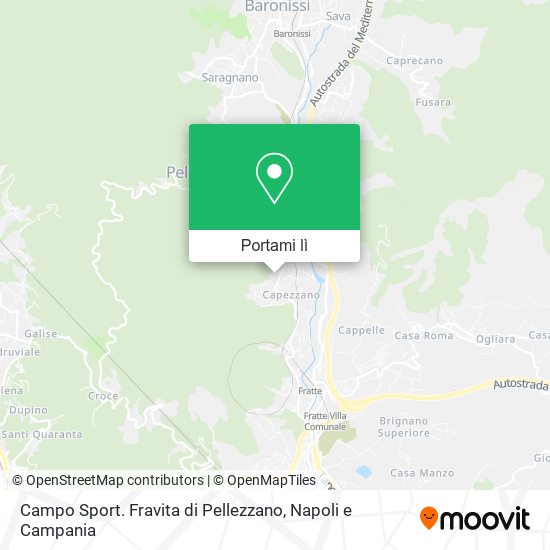 Mappa Campo Sport. Fravita di Pellezzano