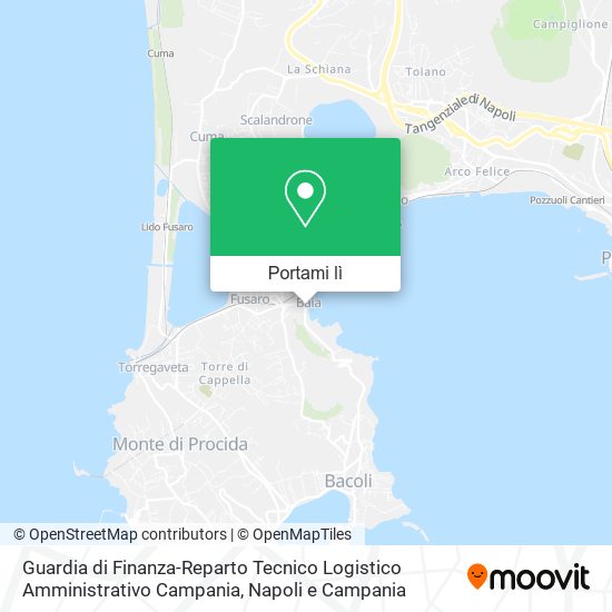 Mappa Guardia di Finanza-Reparto Tecnico Logistico Amministrativo Campania