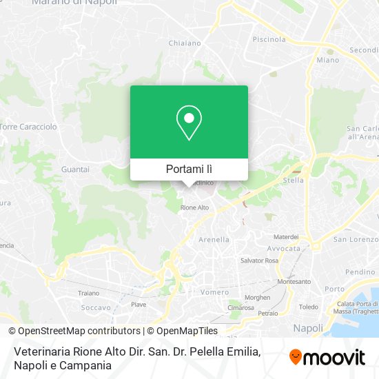 Mappa Veterinaria Rione Alto Dir. San. Dr. Pelella Emilia