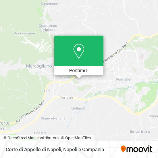 Mappa Corte di Appello di Napoli