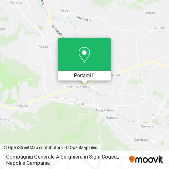 Mappa Compagnia Generale Alberghiera in Sigla Cogea.