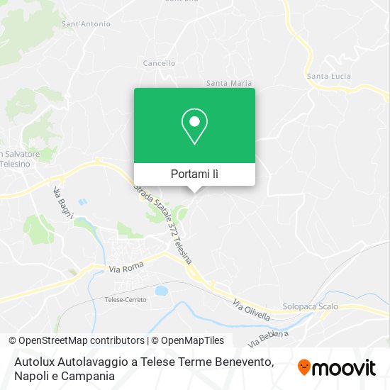 Mappa Autolux Autolavaggio a Telese Terme Benevento