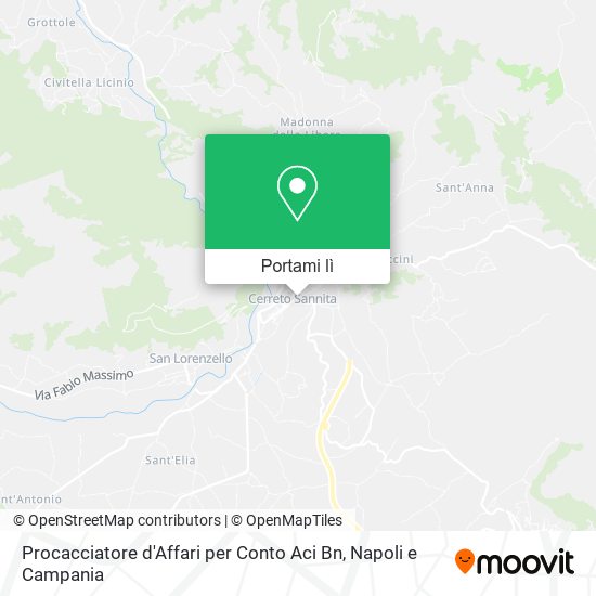Mappa Procacciatore d'Affari per Conto Aci Bn