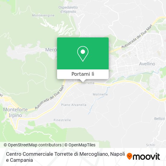 Mappa Centro Commerciale Torrette di Mercogliano
