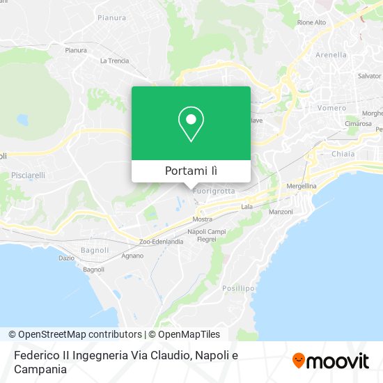 Mappa Federico II Ingegneria Via Claudio