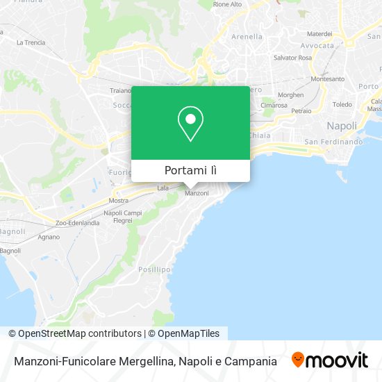 Mappa Manzoni-Funicolare Mergellina