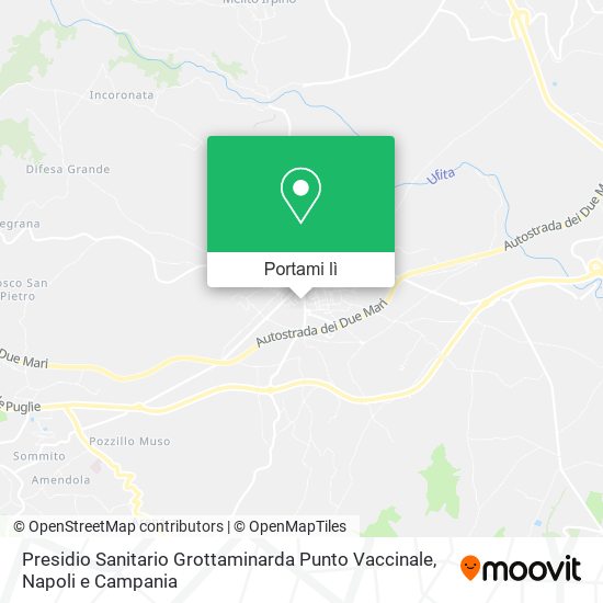 Mappa Presidio Sanitario Grottaminarda Punto Vaccinale