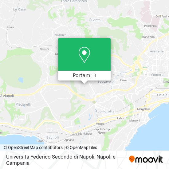Mappa Università Federico Secondo di Napoli