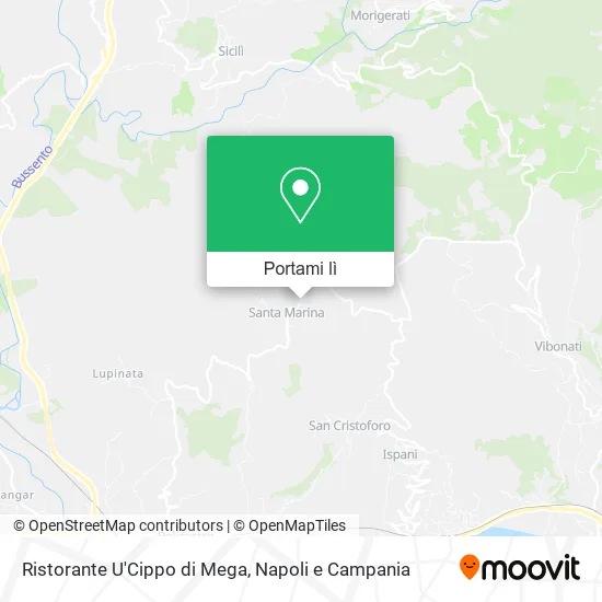 Mappa Ristorante U'Cippo di Mega