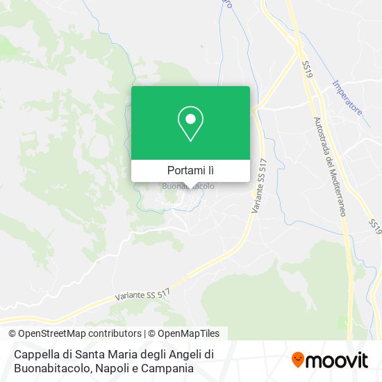 Mappa Cappella di Santa Maria degli Angeli di Buonabitacolo