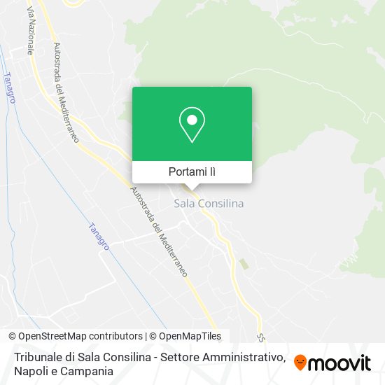 Mappa Tribunale di Sala Consilina - Settore Amministrativo
