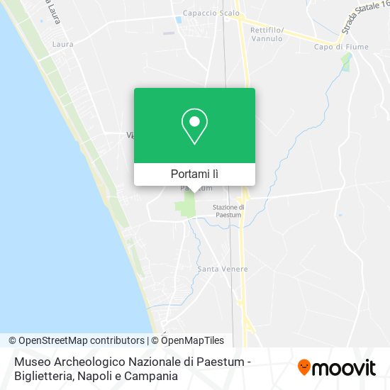 Mappa Museo Archeologico Nazionale di Paestum - Biglietteria