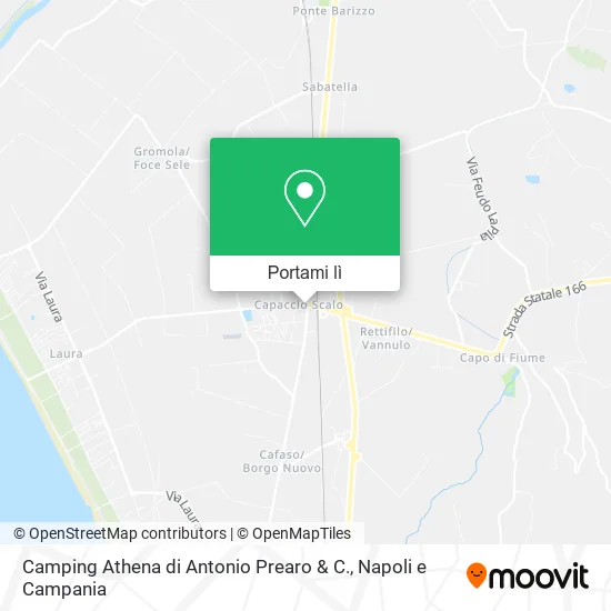 Mappa Camping Athena di Antonio Prearo & C.