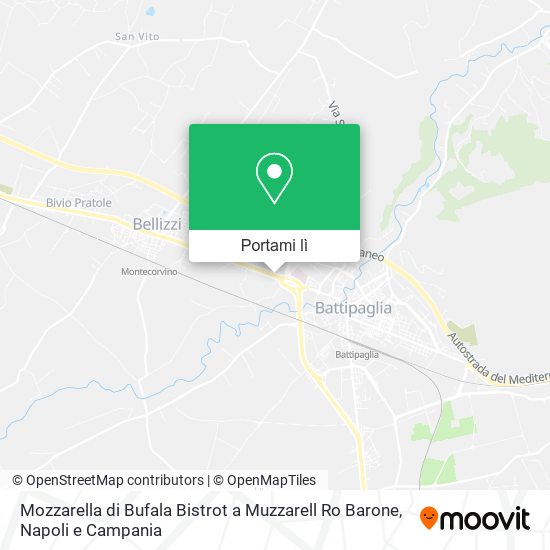 Mappa Mozzarella di Bufala Bistrot a Muzzarell Ro Barone