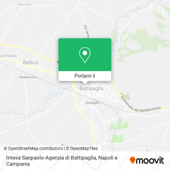 Mappa Intesa Sanpaolo-Agenzia di Battipaglia