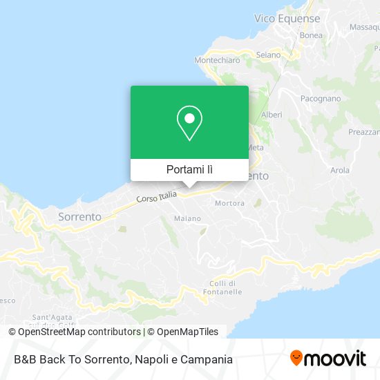 Mappa B&B Back To Sorrento