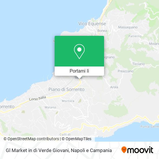 Mappa Gl Market in di Verde Giovani