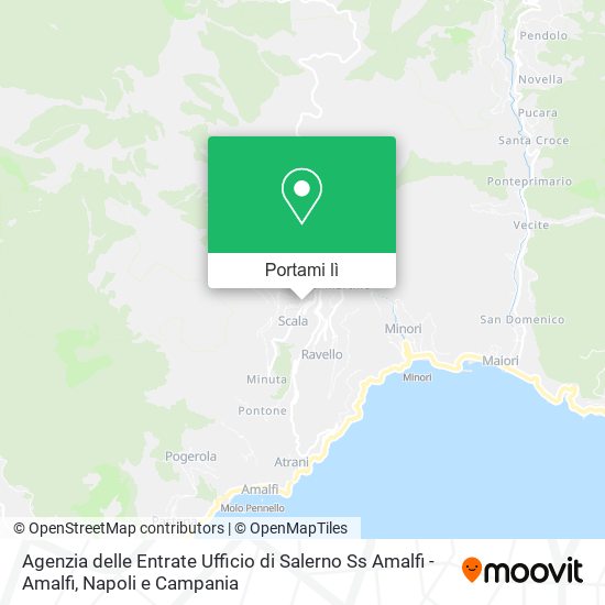 Mappa Agenzia delle Entrate Ufficio di Salerno Ss Amalfi - Amalfi