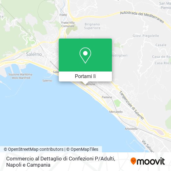 Mappa Commercio al Dettaglio di Confezioni P / Adulti