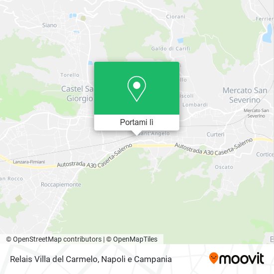 Mappa Relais Villa del Carmelo
