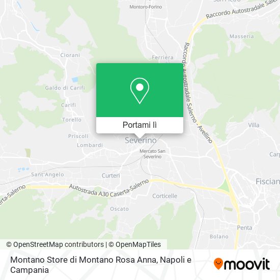 Mappa Montano Store di Montano Rosa Anna