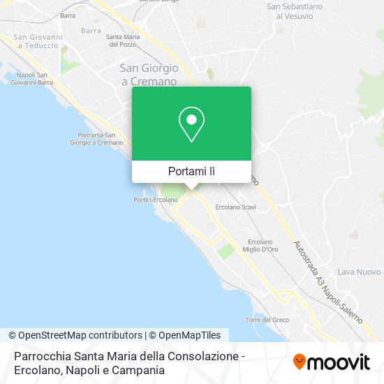 Mappa Parrocchia Santa Maria della Consolazione - Ercolano
