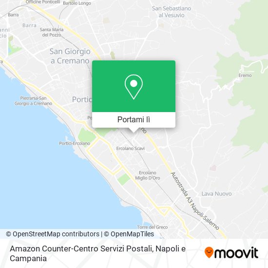 Mappa Amazon Counter-Centro Servizi Postali