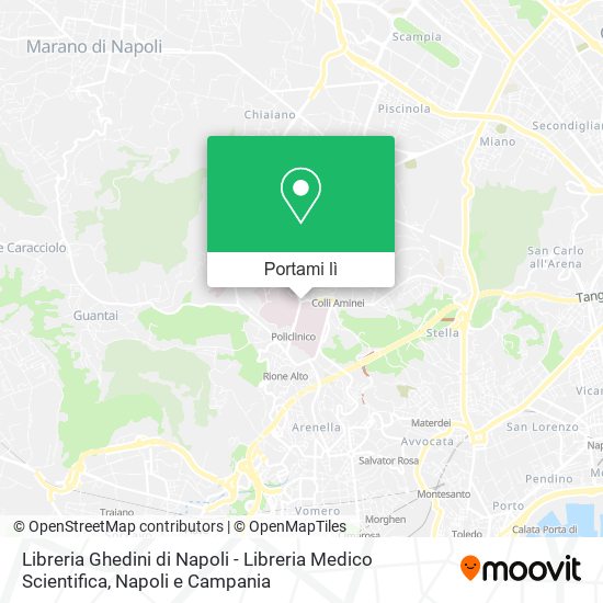 Mappa Libreria Ghedini di Napoli - Libreria Medico Scientifica