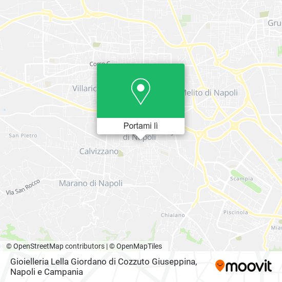 Mappa Gioielleria Lella Giordano di Cozzuto Giuseppina