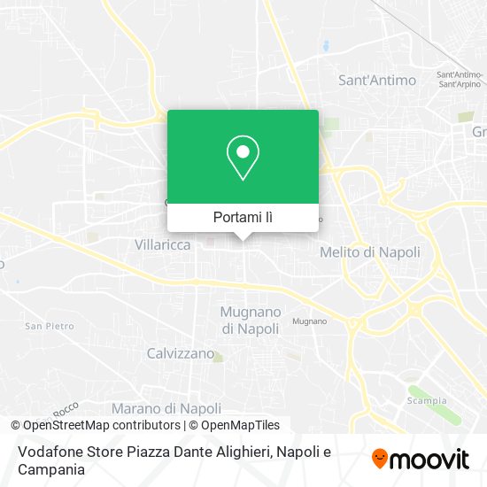 Mappa Vodafone Store Piazza Dante Alighieri