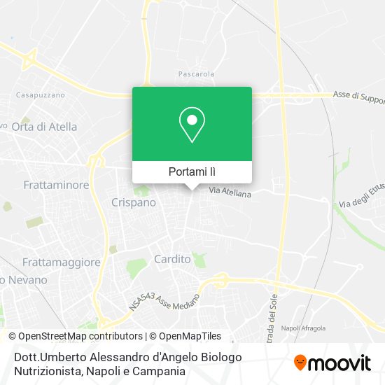 Mappa Dott.Umberto Alessandro d'Angelo Biologo Nutrizionista