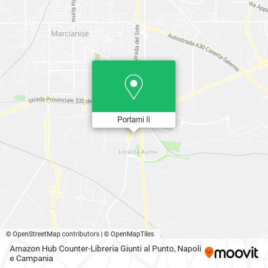 Mappa Amazon Hub Counter-Libreria Giunti al Punto