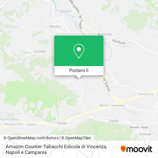 Mappa Amazon Counter-Tabacchi Edicola di Vincenza