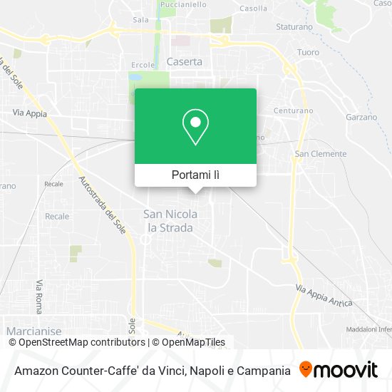 Mappa Amazon Counter-Caffe' da Vinci