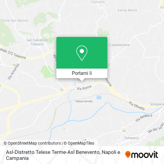 Mappa Asl-Distretto Telese Terme-Asl Benevento