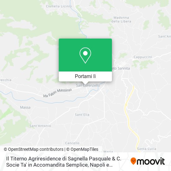 Mappa Il Titerno Agriresidence di Sagnella Pasquale & C. Socie Ta' in Accomandita Semplice