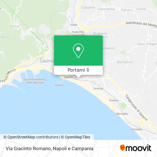 Mappa Via Giacinto Romano