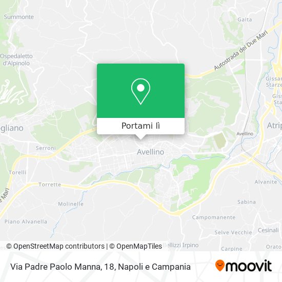 Mappa Via Padre Paolo Manna, 18