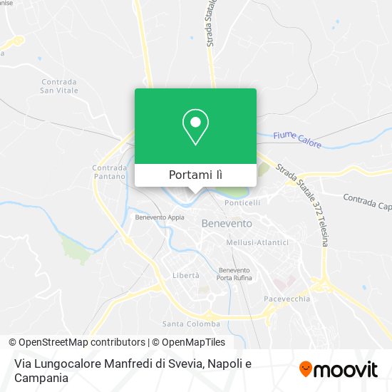 Mappa Via Lungocalore Manfredi di Svevia